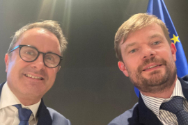 Le Vice premier Ministre et Ministre des Affaires étrangèresdu Luxembourg Xavier Bettel et notre Délégué Général Wallonie-Bruxelles Jérôme Noël