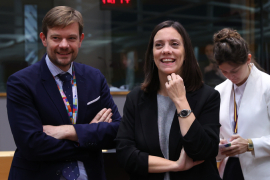 Elisabeth Degryse, Ministre -Présidente de la F W-B et Jérôme Noël? Délégué Général WB auprès de l'UE